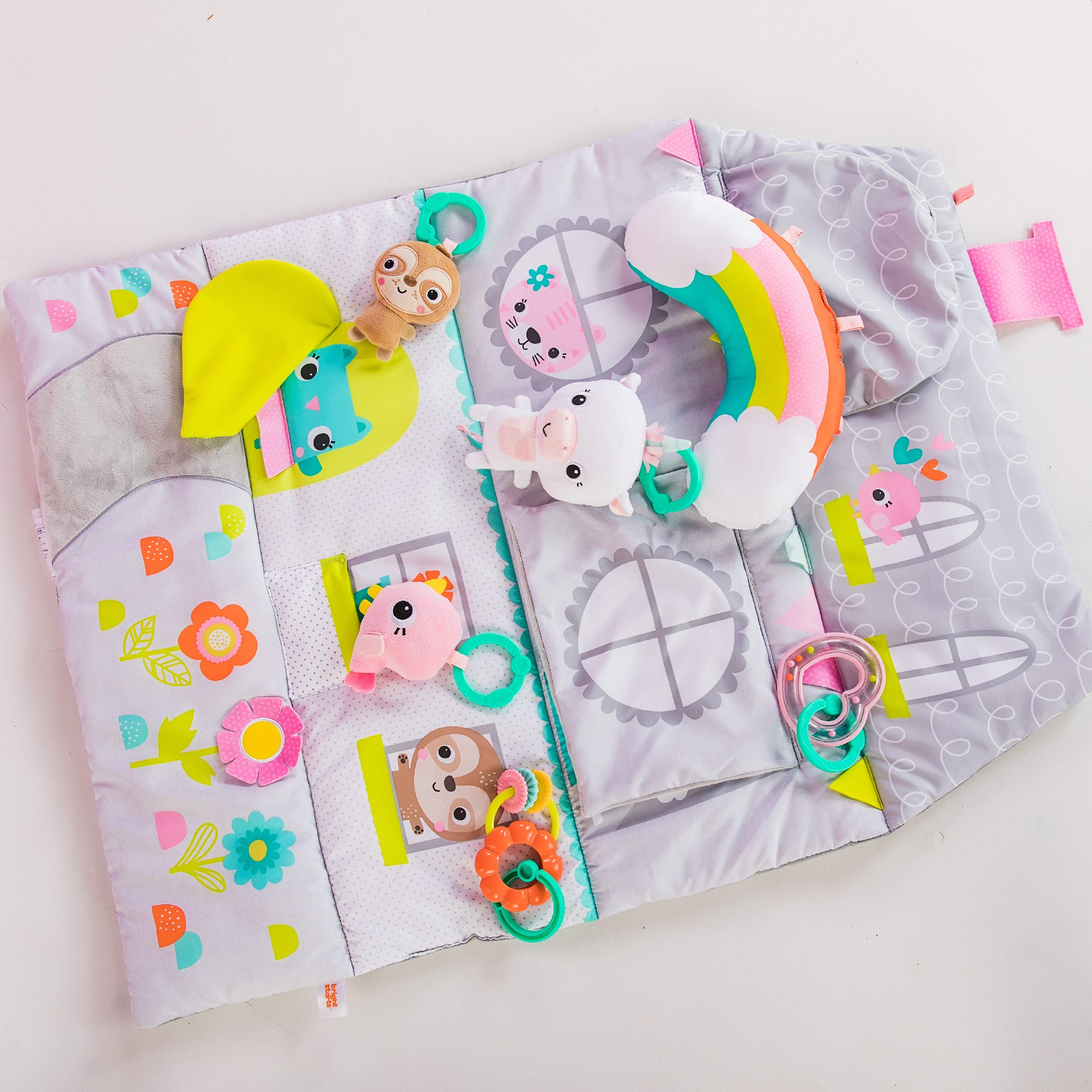 Momobebe Newborn to Toddler Play Gym and Play Mat - Dollhouse